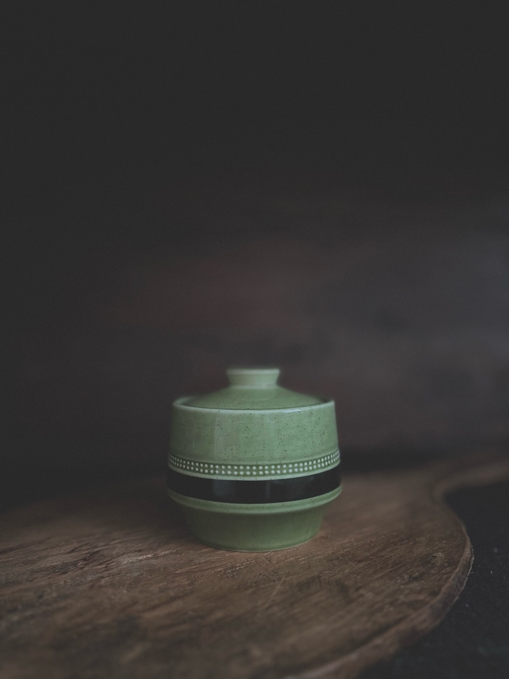 Fuji-Stone Fiesta Moss Antigua Green Lidded Sugar Bowl